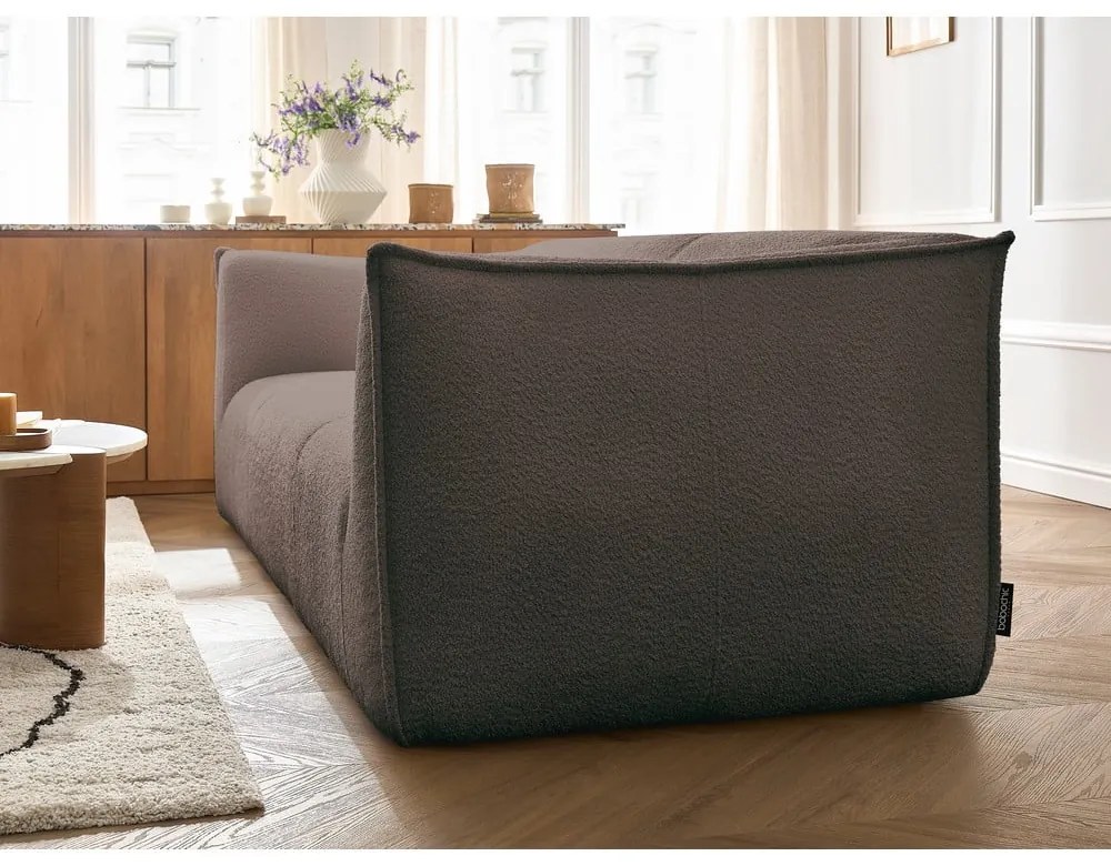 Brązowa sofa z materiału bouclé 242 cm Giorgia – Bobochic Paris