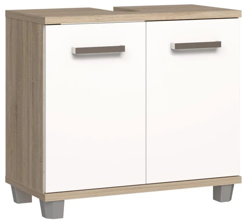 Szafka łazienkowa VENOM biała/dąb sonoma