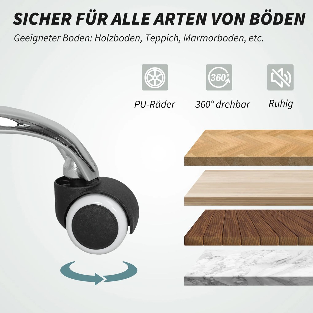 Vinsetto Fotel biurowy z funkcją masażu, z podnóżkiem, regulowany, 64 cm x 70 cm x 118 cm, Czarny