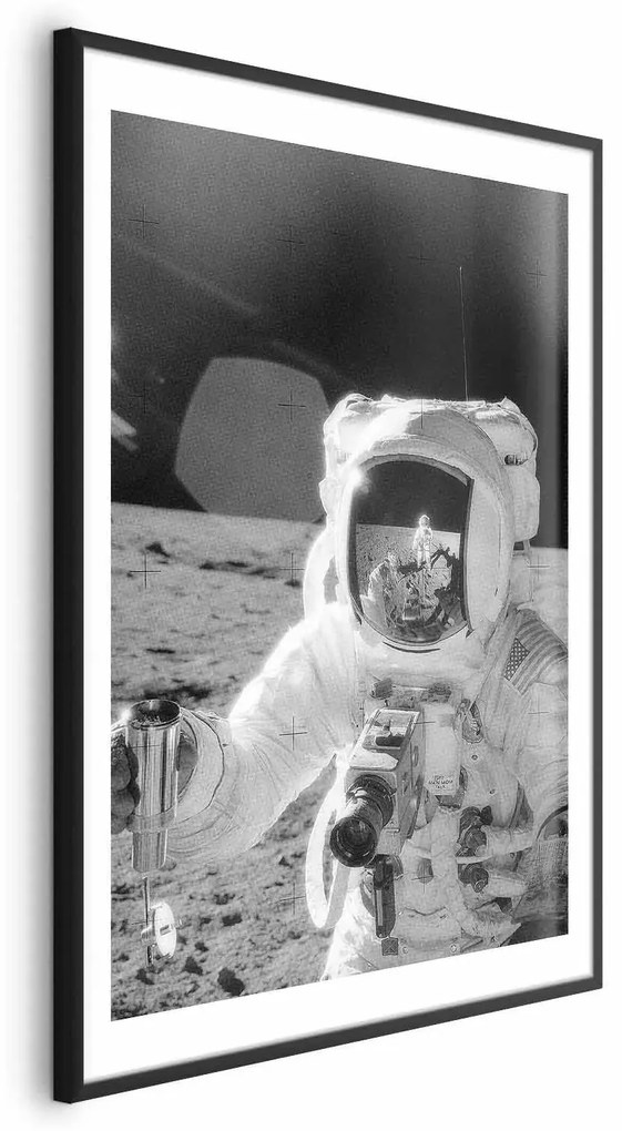 Plakat Zawód kosmonauta 21x30 cm z ramą czarną z marginesem ARTGEIST B