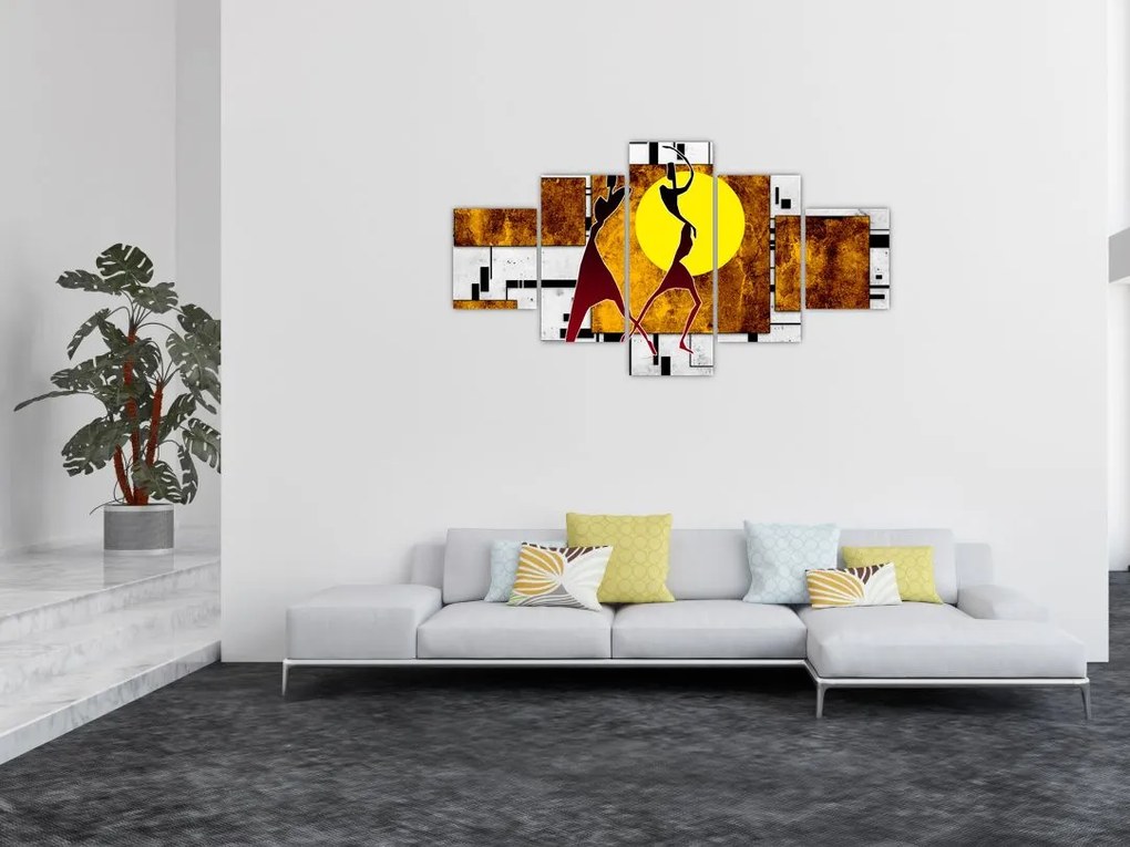 Obraz malarstwa z epoki starożytnej (125x70 cm)