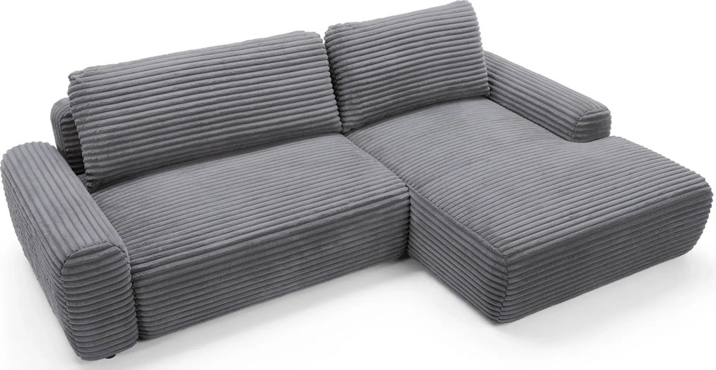 Ciemnoszary narożnik sztruksowy do salonu C9-F72