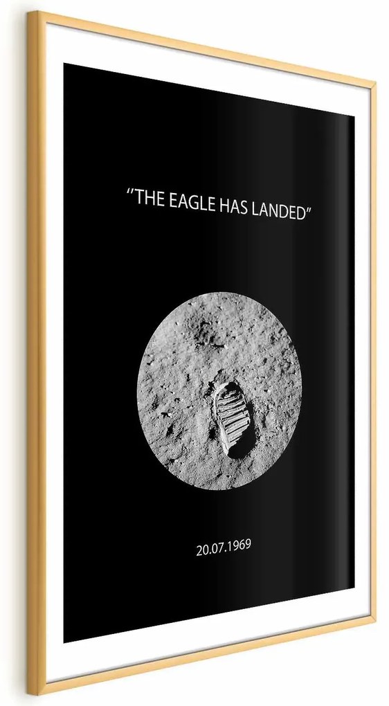Plakat The Eagle 29,7x42 cm z ramą złotą z marginesem ARTGEIST B