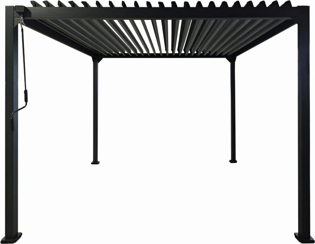 PERGOLA OGRODOWA 3X4X2.3M ALUMINIOWA ZE STALOWYM DACHEM