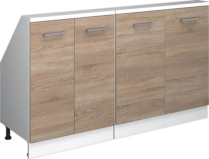 Szafka kuchenna na dach skośny sonoma 140x46x81.6 r-line