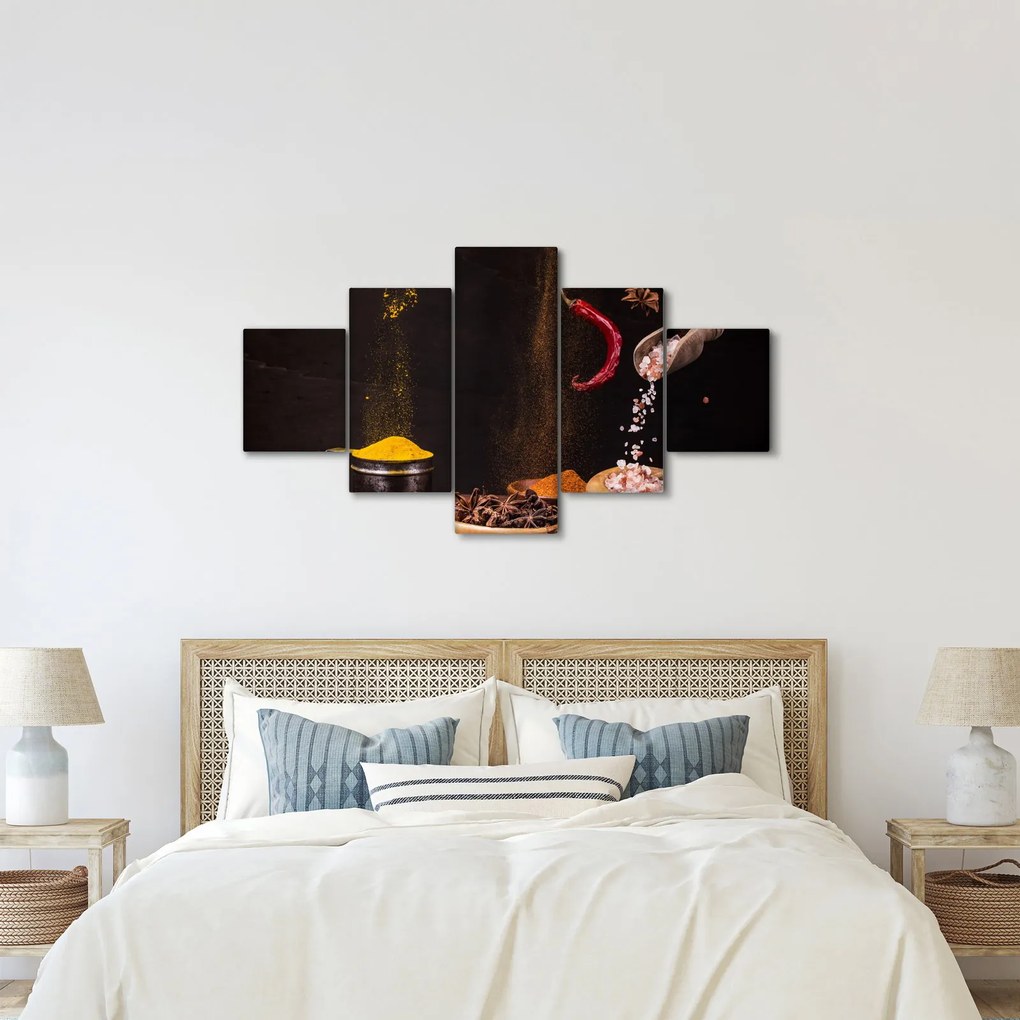 Obraz - Przyprawy w ruchu (125x70 cm)