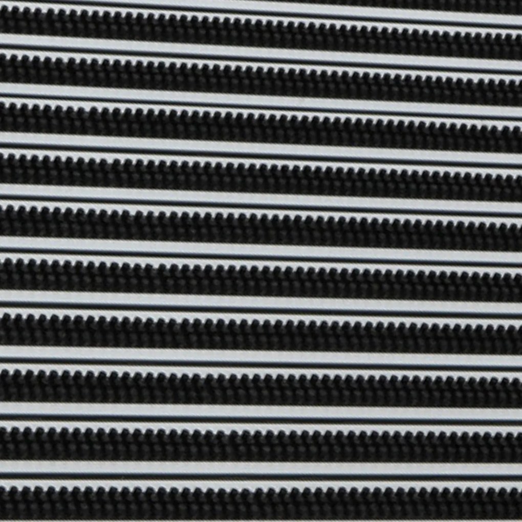 Aluminiowa mata czyszcząca ze szczotkami i listwą najazdową, 120 x 80 cm, czarna