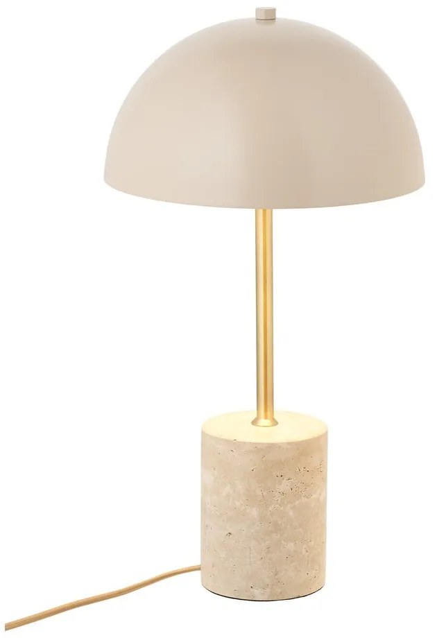 Beżowa lampa stołowa z metalowym kloszem (wysokość 45 cm) Sheffield – House Nordic