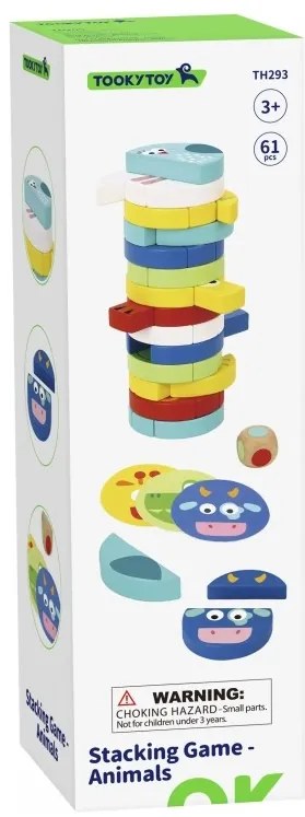 Tooky toy gra zręcznościowa klocki zwierzęta certyfikat fsc