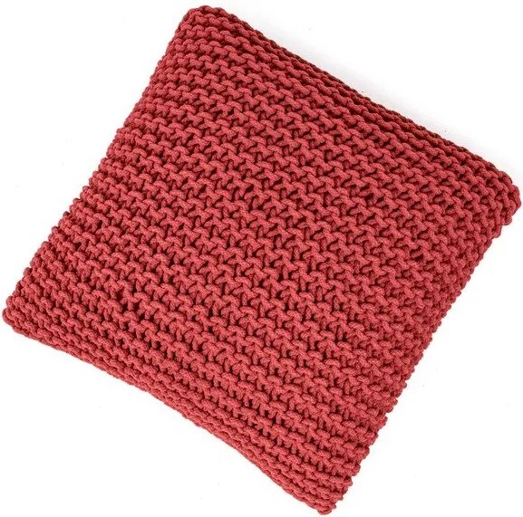 Czerwony pleciony puf Knit – Bonami Essentials