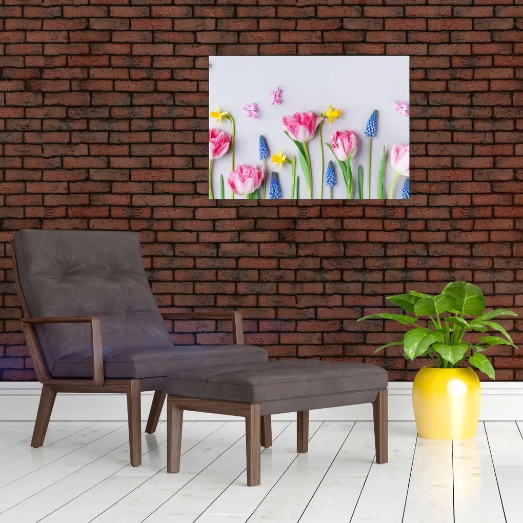 Obraz wiosennych kwiatów (70x50 cm)