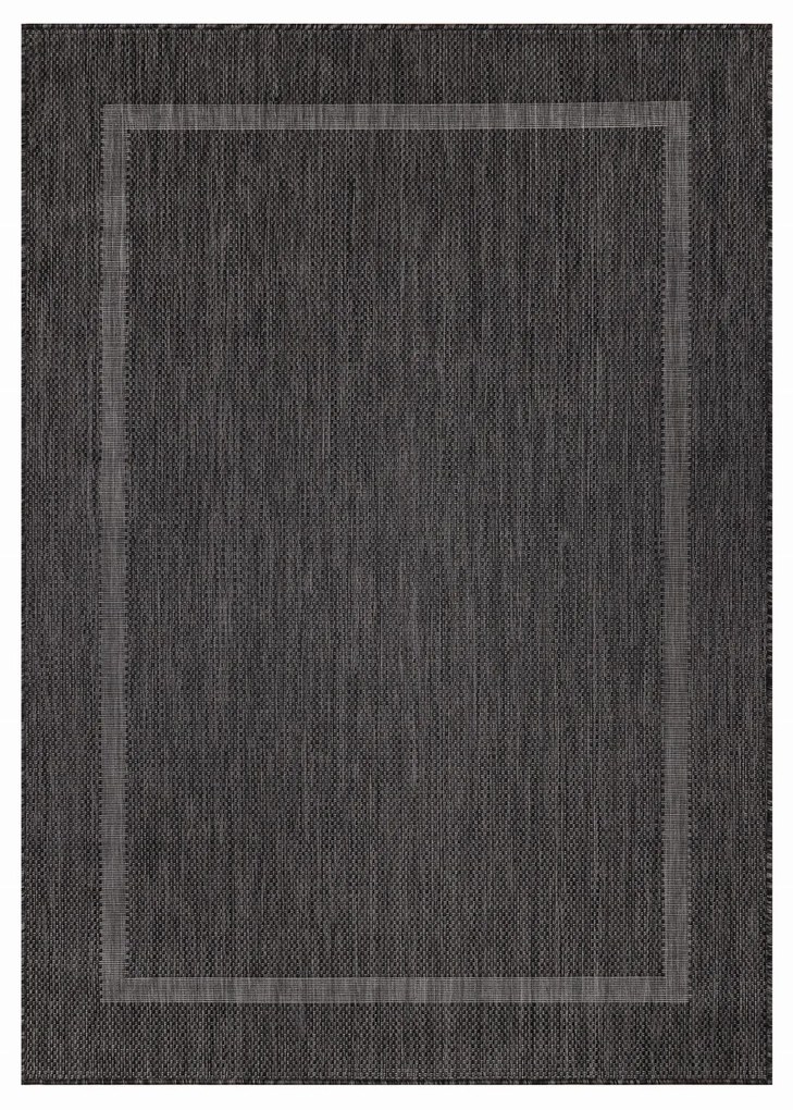Dywan zewnętrzny Relax ramka czarny 140 cm x 200 cm