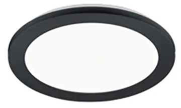 Okrągła lampa sufitowa czarna 26 cm z wbudowanym LED 3-stopniowo ściemnialna IP44 - LopeDesignerski Oswietlenie wewnetrzne