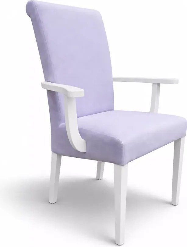 Krzesło tapicerowane K6 z podłokietnikami gładkie glamour do salonu jadalni eleganckie lekkie nowoczesne