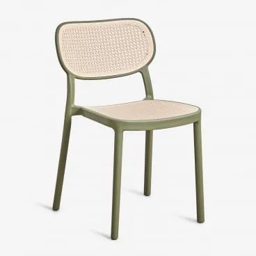 Stapelbare Gartenstuhl Aus Polypropylen Omara Intensywny Verde Olive - Sklum