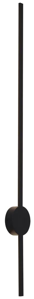 Nowoczesny Kinkiet / Lampa scienna czarny 100 cm zLED - Clockwise Nowoczesny Oswietlenie wewnetrzne