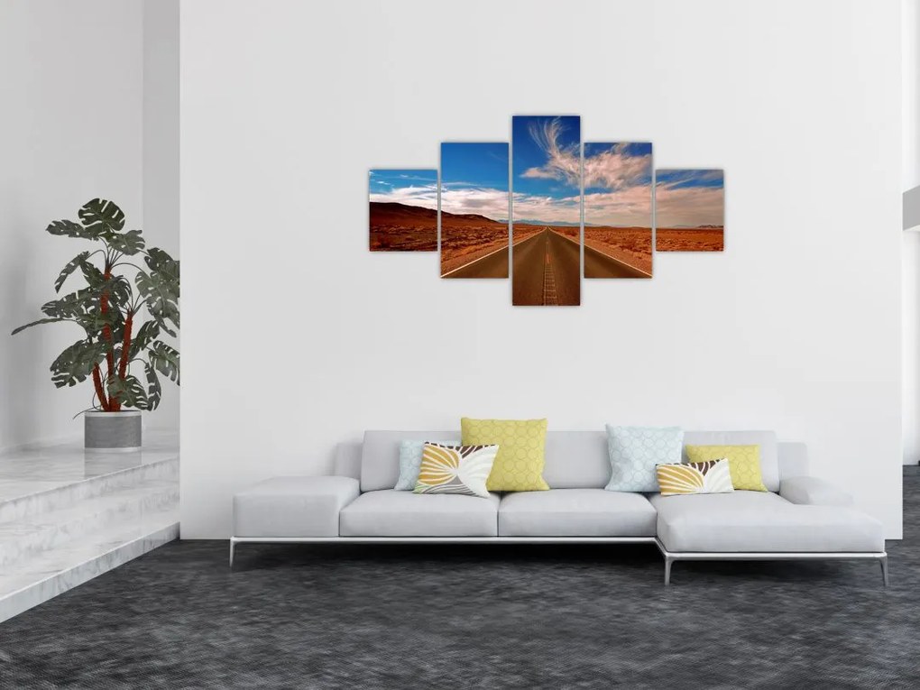 Obraz długiej drogi (125x70 cm)