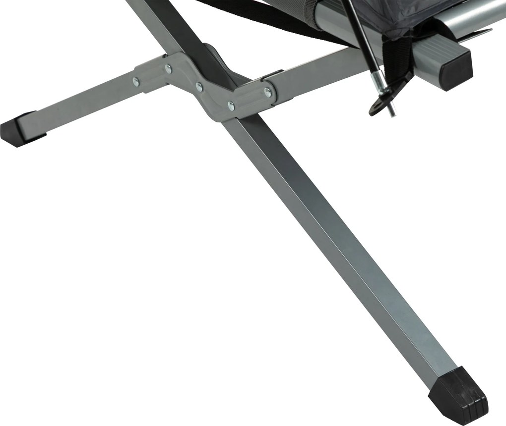 Outsunny łóżko kempingowe 1 osoba z materacem dmuchanym, kopułowy, szary 200x86x147 cm | Aosom PL