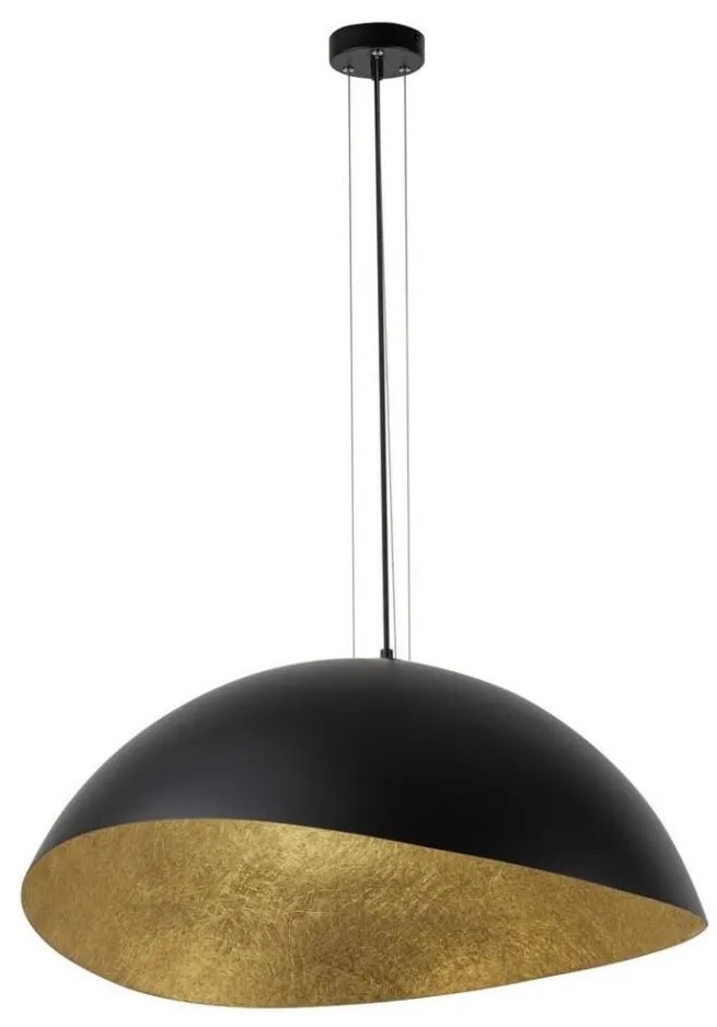 Lampa wisząca SOLARIS 1xE27/60W/230V czarno-złota na linku