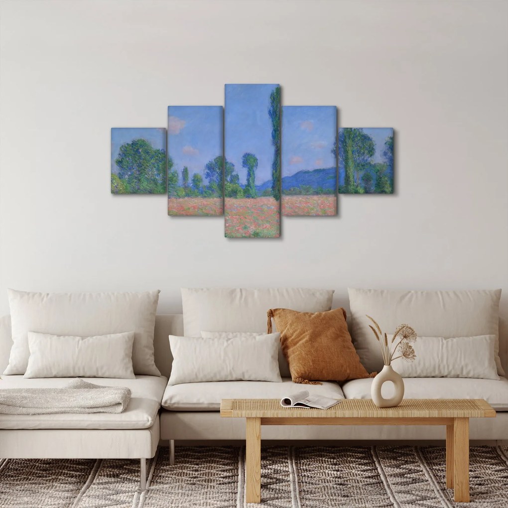 Obraz - Claude Monet, Poppy Field (Giverny), reprodukcje (125x70 cm)
