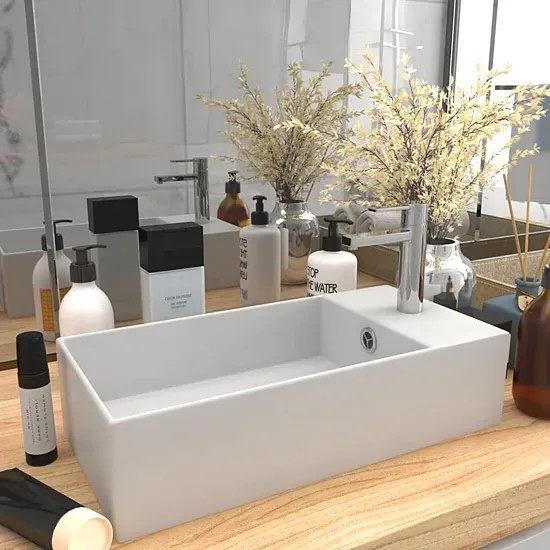 Biała matowa umywalka nablatowa A4-G97