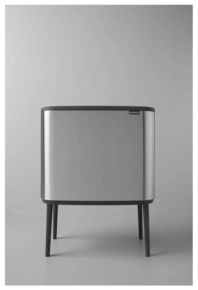 Stalowy kosz na śmieci otwierany na dotyk w kolorze matowego srebra 36 l Bo Touch Bin – Brabantia