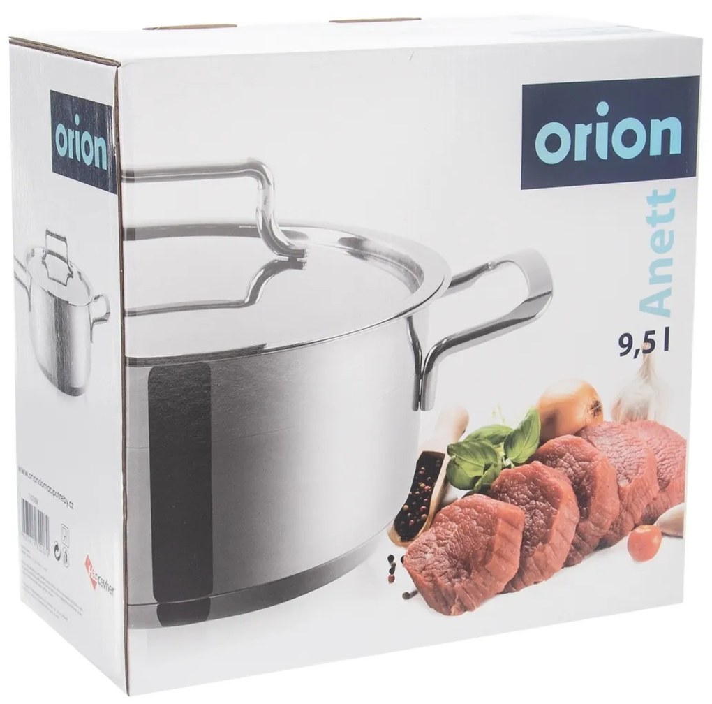 Orion Rondel ze stali nierdzewnej z pokrywką Anett 9,5 l, 9,5 l