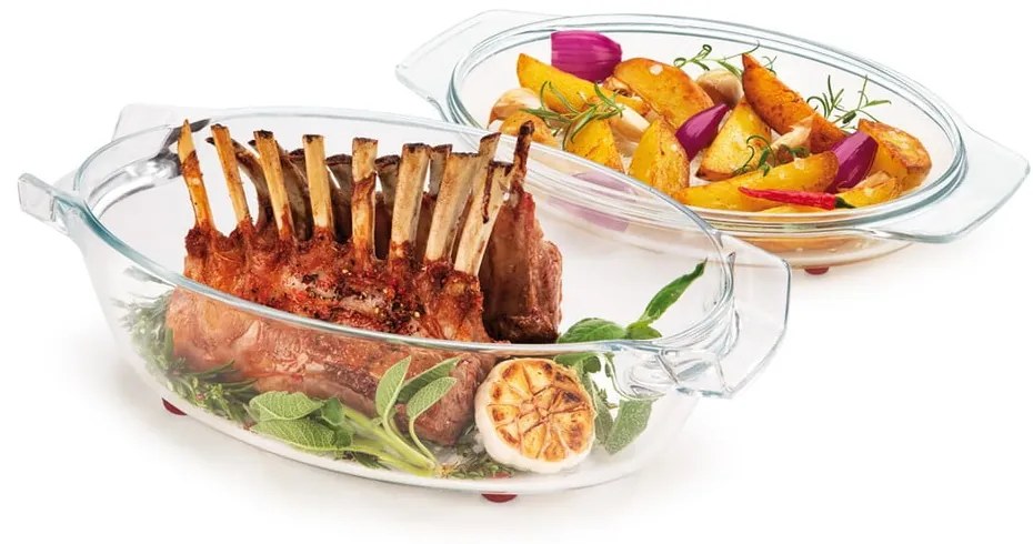 Szklane naczynie do pieczenia z pokrywką 21x35 cm GrandChef – Tescoma