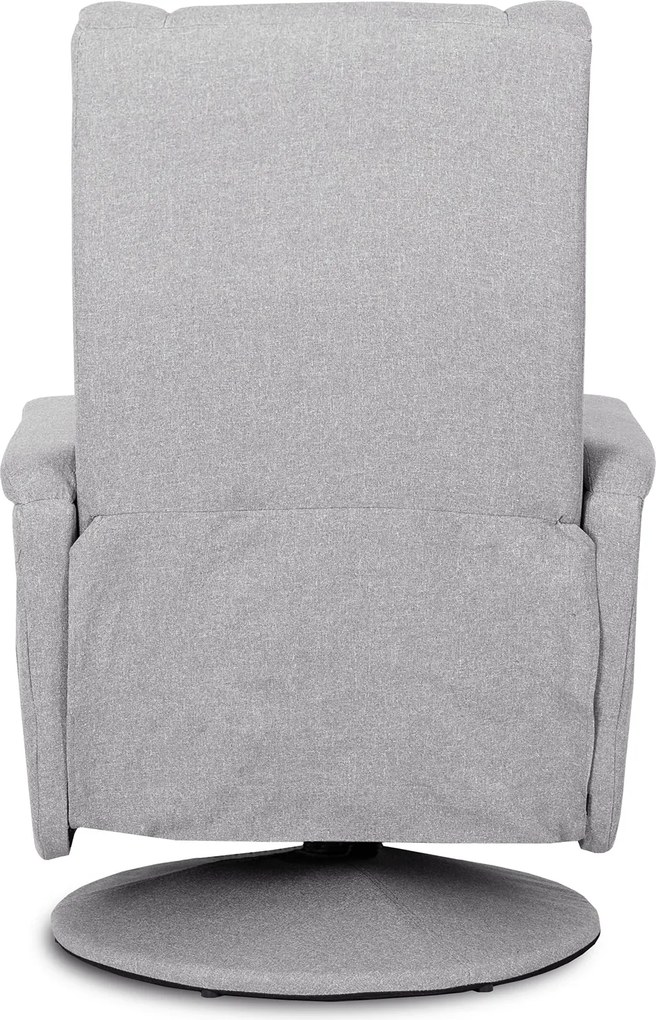 Fotel Rozkładany Obrotowy Masujący z Podnóżkiem SPIKE 2 Szary Nowoczesny
