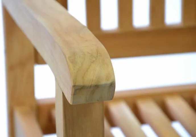 Ławka ogrodowa teak 180 cm 3-osobowa, naturalne wykonanie