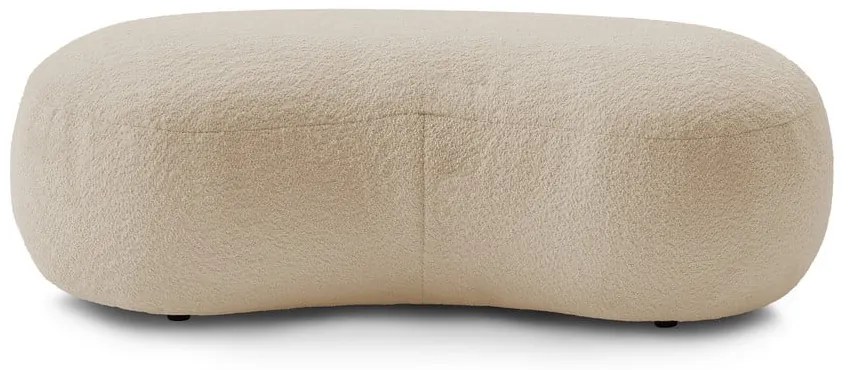 Beżowy podnóżek z materiału bouclé Saint-Germain – Bobochic Paris