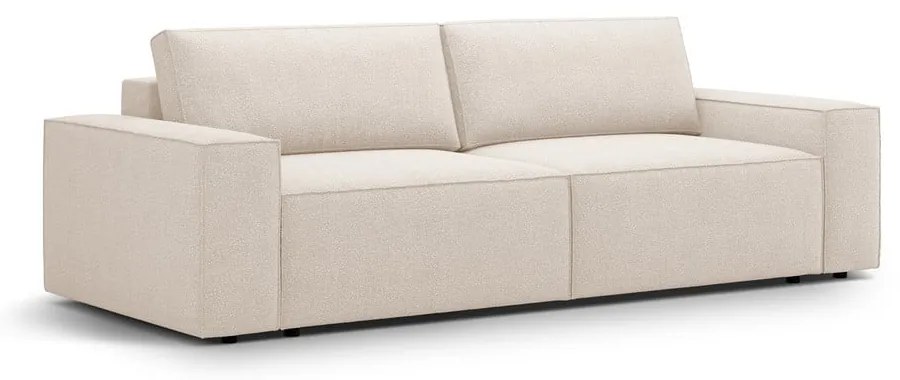 Beżowa rozkładana sofa z materiału bouclé 247 cm Jodie – Micadoni Home