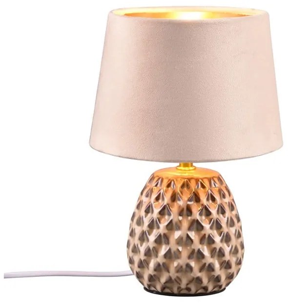 Beżowa lampa stołowa (wys. 27 cm) Ariana – Reality