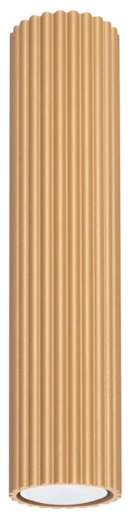 Plafon KARBON 30 złoty ryflowany SOLLUX  LIGHTING