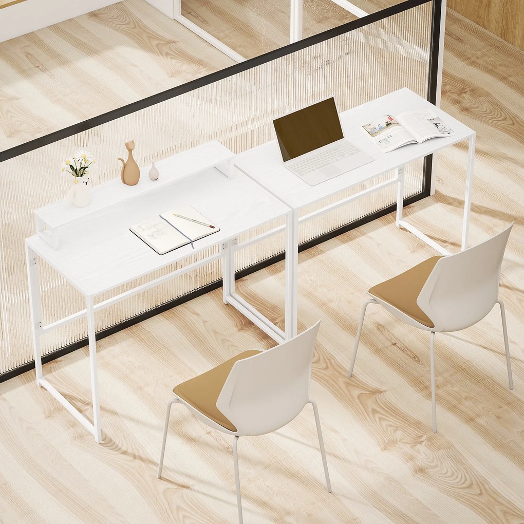 HOMCOM Składane biurko komputerowe z uchwytem na monitor do pokoju pracy 100 x 48 x 87,5 cm | Aosom PL