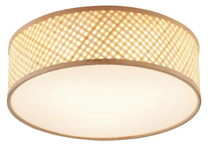 Orientalna bambusowa lampa sufitowa naturalna 40cm - TremmoKolonialny Oswietlenie wewnetrzne