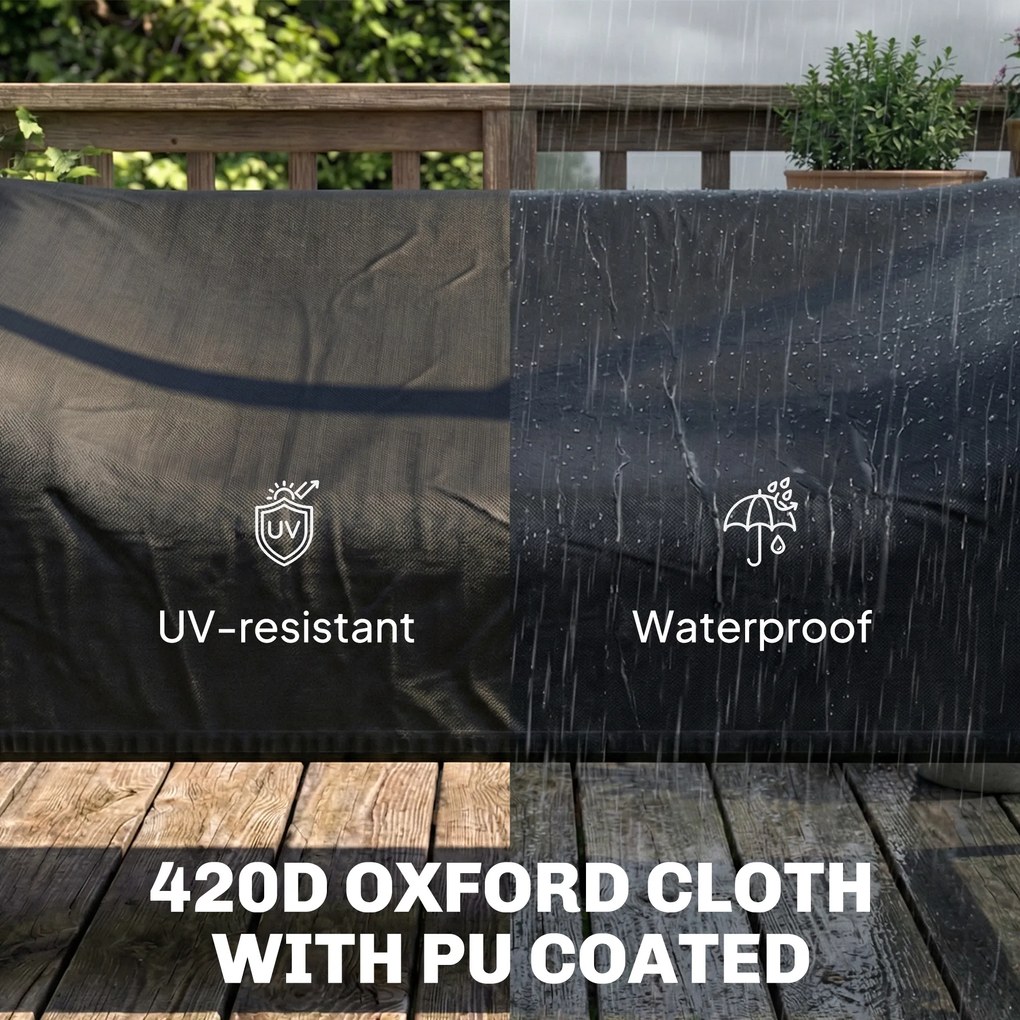 Outsunny Pokrowiec na huśtawkę ogrodową 3-osobową, wodoodporny, wiatroodporny, UV-odporny, materiał Oxford 420D | Aosom PL