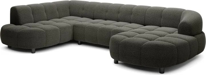 Narożnik VELPA XL Lewostronny z elektryczną regulacją siedziska w tkaninie LOOP 12 WERSAL