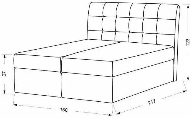 Tapicerowane łóżko z pojemnikiem na pościel - Nadar 160x200 44 kolory