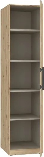 Wąska szafa jednodrzwiowa słupek Cadixo 81 dąb Artisan