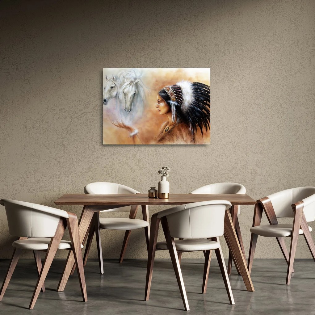 Obraz na szkle - Czary Indian (70x50 cm)