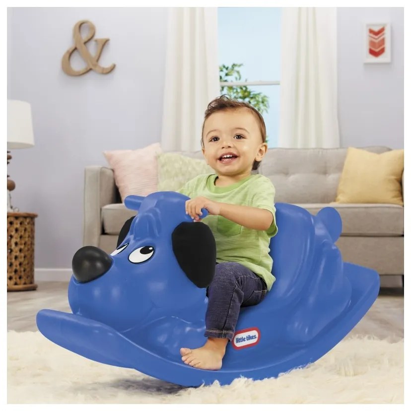 Little tikes piesek na biegunach niebieski bujak