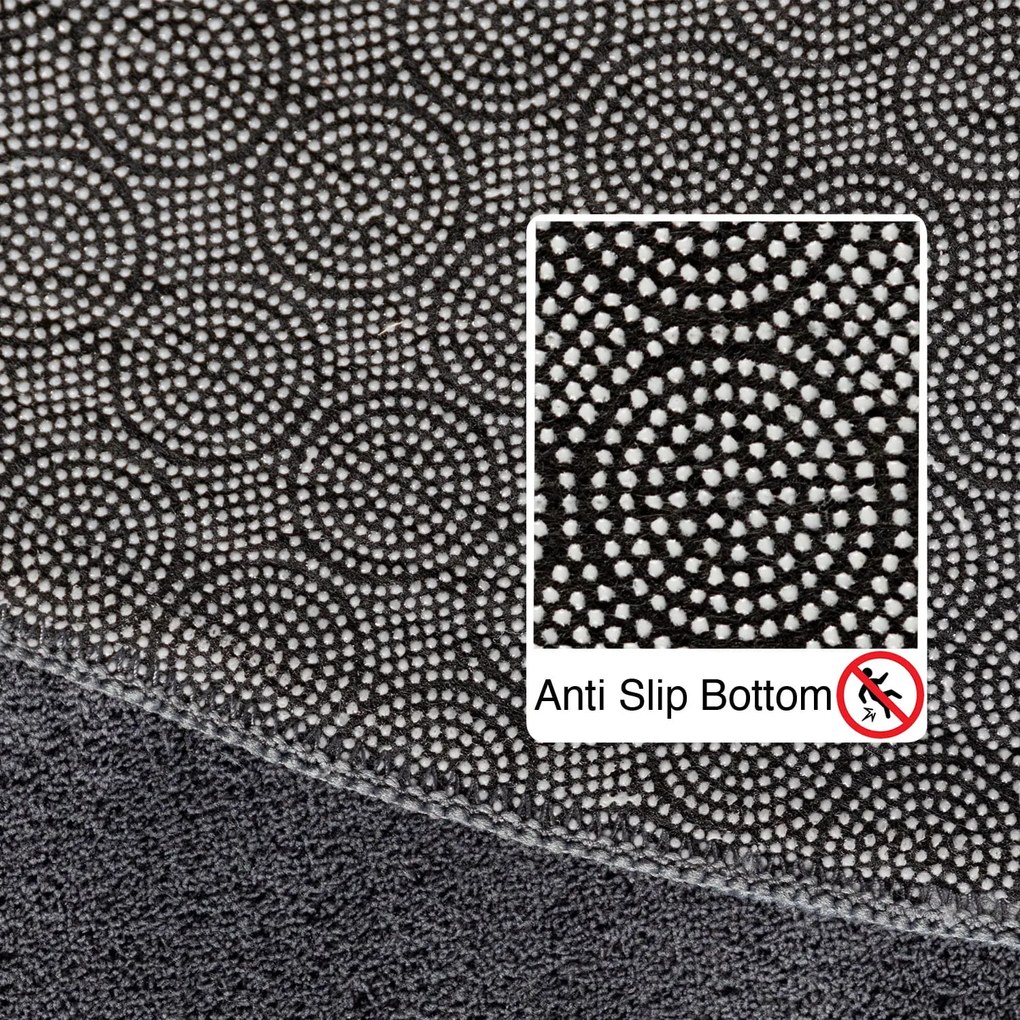 Dywan pluszowy Sky szary 200 cm x 200 cm  koło