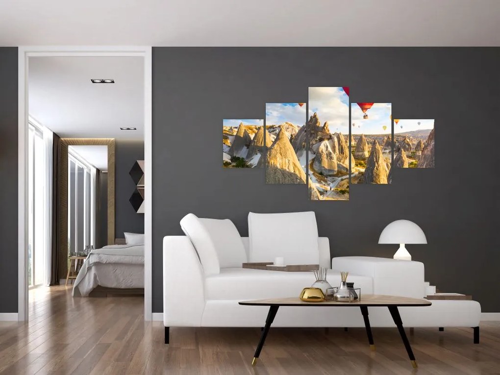 Obraz - Balony na ogrzane powietrze (125x70 cm)