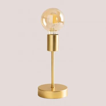 Grystel Bezprzewodowa Metalowa Lampa Stołowa Złoto - Sklum