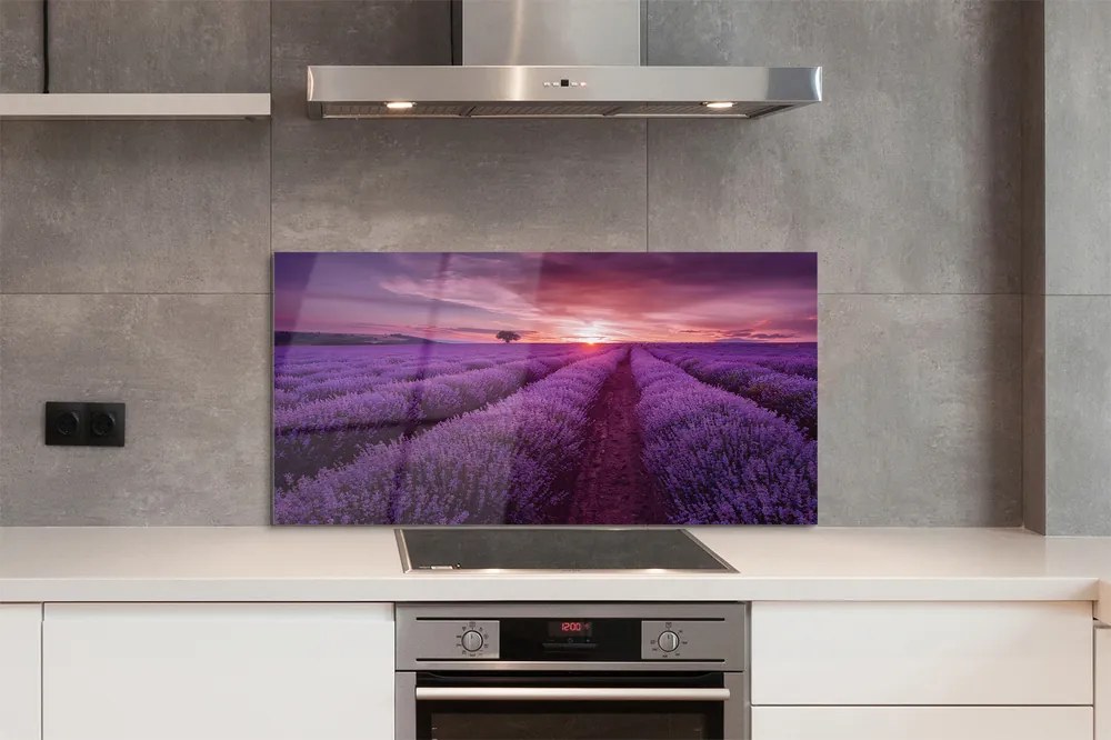 Szkło do Kuchni na Ścianę Prowansalski Styl Wrzosów