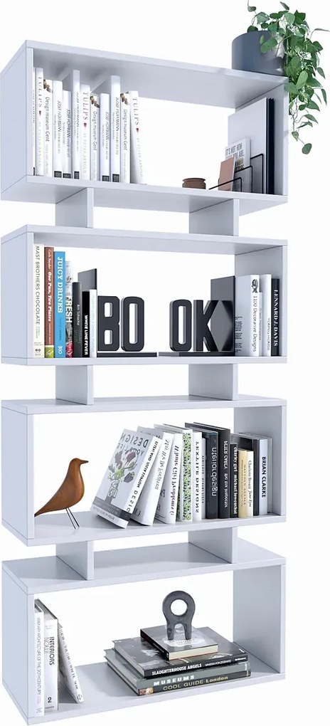 Biały ażurowy regał na zabawki Z0-B34