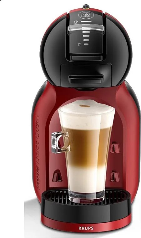 Ekspres kapsułkowy KRUPS Mini Me YY5219FD Czerwony 15 bar, 1500W, Kompatybilny z Dolce Gusto, Gorący & Zimny, Tryb Eco