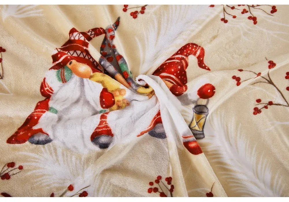Jasnobrązowa pościel jednoosobowa z mikropluszu 140x200 cm Goblin – My House