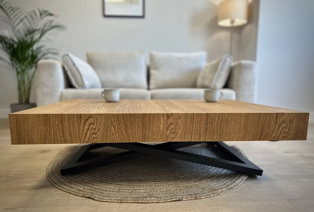 Ławostół podnoszony i rozkładany Sanna U, obłóg dębowy